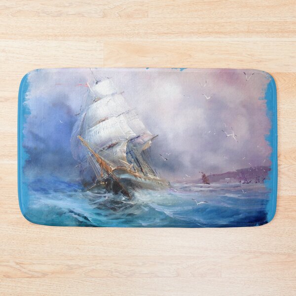 Item preview, Seascape Ship in Strom designed and sold by Ethiyo.