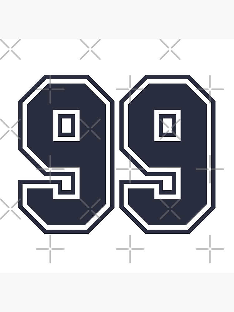 Number 99 Sports Tampa Ninety-Nine Jersey Sticker for Sale by HelloFromAja