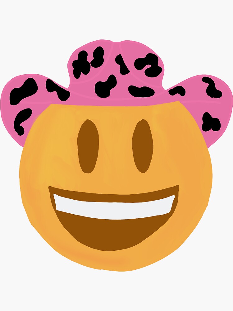 "Cowgirl emoji" Sticker for Sale by Jessrene25 Redbubble