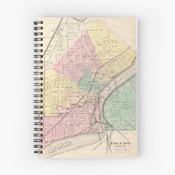 Item preview, Vintage Map of Toledo OH (1872) designed and sold by BravuraMedia.