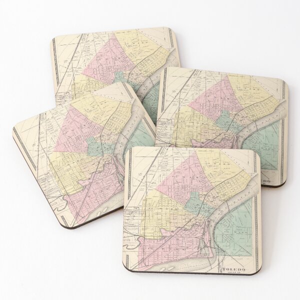 Item preview, Vintage Map of Toledo OH (1872) designed and sold by BravuraMedia.