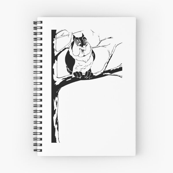 Item preview, Owl in tree cartoon designed and sold by greengoodnich.
