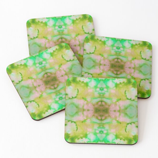 Item preview, Green Pink Monkey Head Batik Fractal Mandala Tie dye pattern V1 designed and sold by blastshmucks.