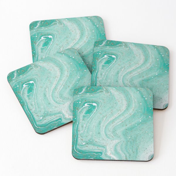 Item preview, White and green minimalist paint texture galaxy designed and sold by BlankaDesigns.