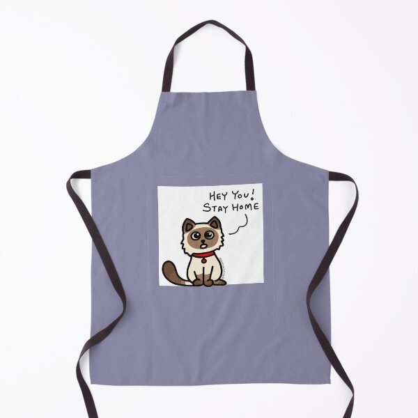 Item preview, Meezer - Birman Cat - Siamese Cat - Himalayan Cat - Stay Home (Purple) designed and sold by mydoodlesateme.