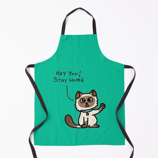 Item preview, Meezer - Birman Cat - Siamese Cat - Himalayan Cat - Stay Home (Green) designed and sold by mydoodlesateme.