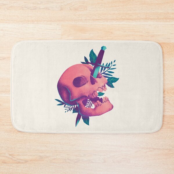 Item preview, Floral Skull with Knife designed and sold by kindxinn.