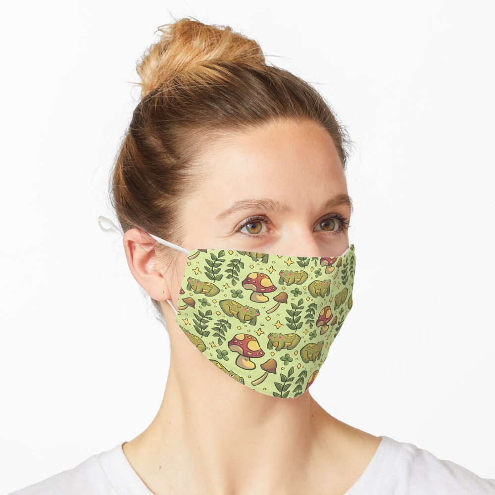 Friendly Forest Froggy Pattern Mask