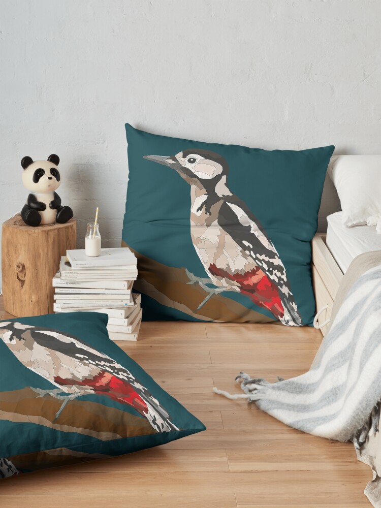 Alternate view of Woodpecker Design Floor Pillow