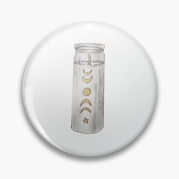 Item preview, White Pillar Candle with Lunar Cycle in Gold Illustration in Watercolor designed and sold by Regan Ralston.