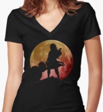 Dark Madara Women's Fitted V-Neck T-Shirt