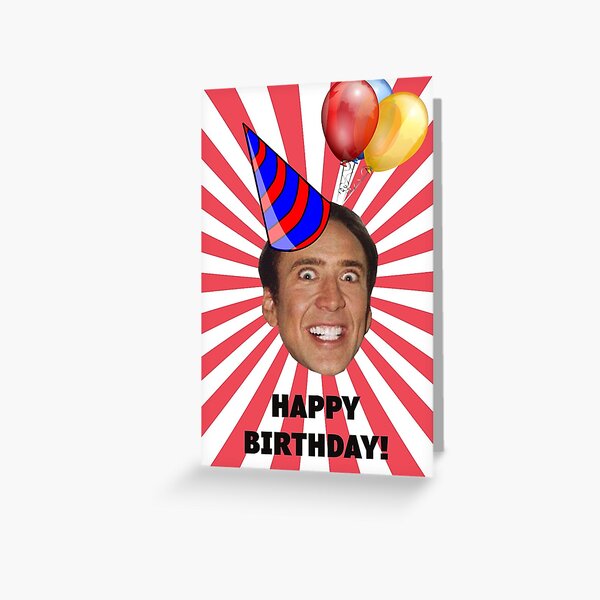 Nicolas Cage happy birthday Greeting Card