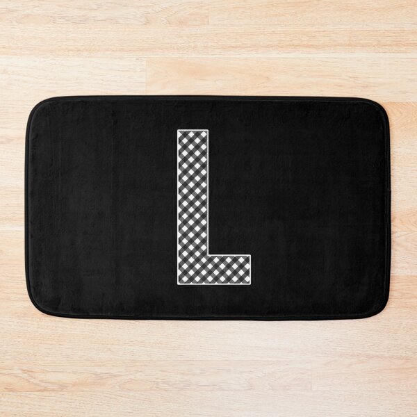 Item preview, The Letter L - Monogram in Black and White Gingham designed and sold by Bumblefuzzies.