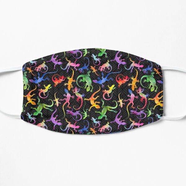 Rainbow Lizards Flat Mask