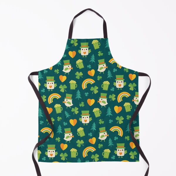 Item preview, Leprechaun Birdies on Dark Green designed and sold by Daisy Beatrice.