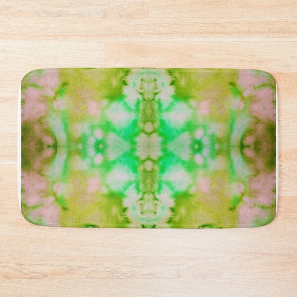 Item preview, Green Pink Yellow Batik Fractal Mandala Tie dye pattern V2 designed and sold by blastshmucks.