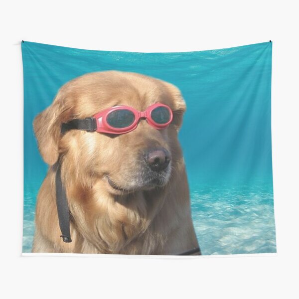 Dog Swimmer  Tapestry