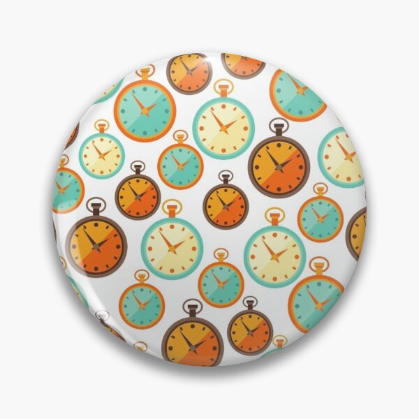 Item preview, Unique Retro Clock Pattern  designed and sold by Pris25.
