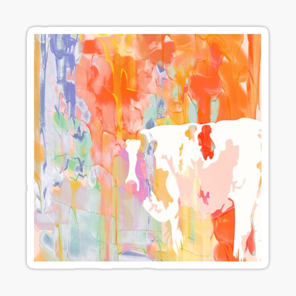painted Cow Sticker