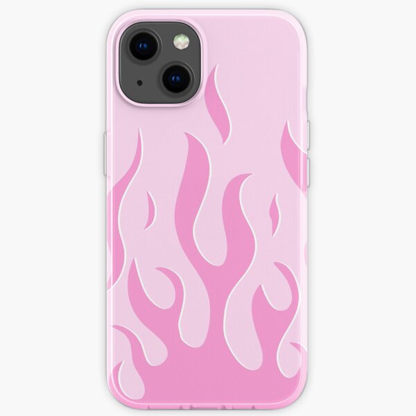 pink flames iPhone Soft Case