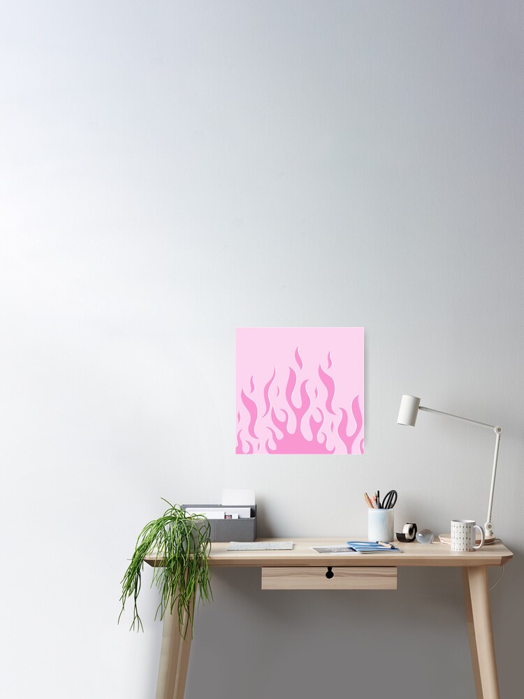 pink flames  Poster for Sale by shirasticker