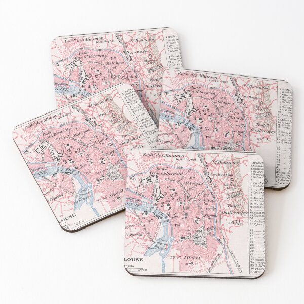 Item preview, Vintage Map of Toulouse France (1900) designed and sold by BravuraMedia.