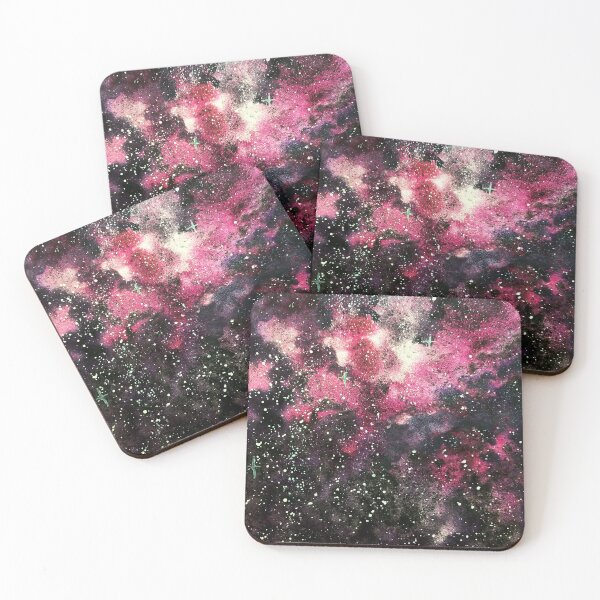 Item preview, Pink and violet watercolor galaxy  designed and sold by DaryaGeft.