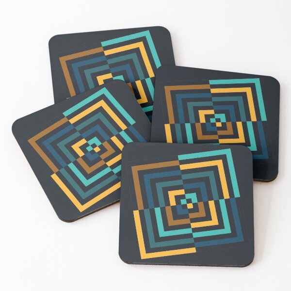 Item preview, Angled Lines - Blues, Yellow and Brown Edition designed and sold by XavierWendling.
