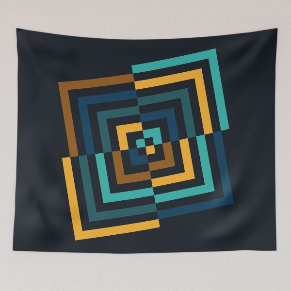 Item preview, Angled Lines - Blues, Yellow and Brown Edition designed and sold by XavierWendling.