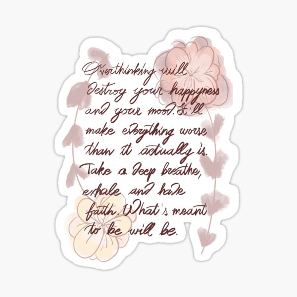 Overthinking Sticker