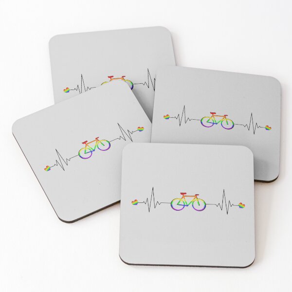 Item preview, Hearts Beat Bike Rainbow (Gray Background) designed and sold by Anaquin.