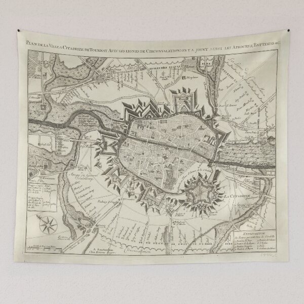 Item preview, Vintage Map of Tournai Belgium (1709) designed and sold by BravuraMedia.