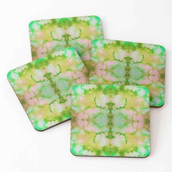 Item preview, Green Pink Yellow Batik Fractal Mandala Tie dye pattern V4 designed and sold by blastshmucks.