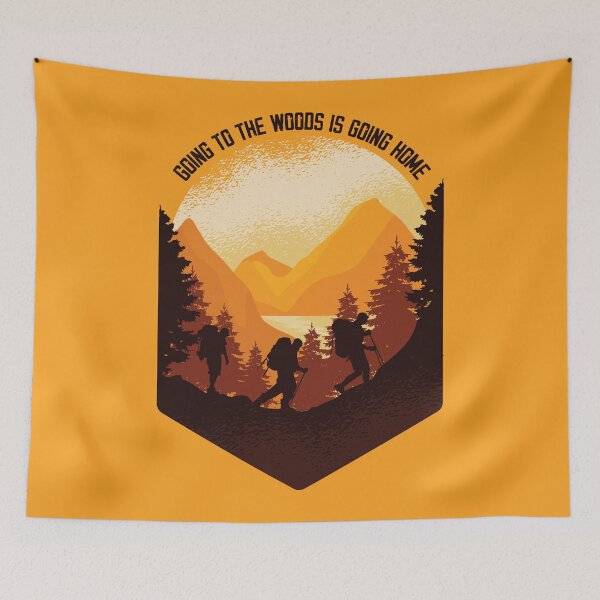 Item preview, Going to the Woods is Going Home - Hiking Design designed and sold by CoolSilhouettes.