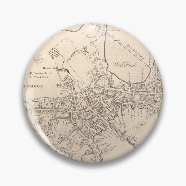 Item preview, Vintage Map of The Town of Boston MA (1835) designed and sold by BravuraMedia.