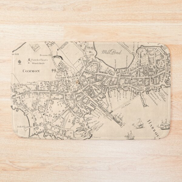 Item preview, Vintage Map of The Town of Boston MA (1835) designed and sold by BravuraMedia.