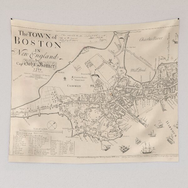 Item preview, Vintage Map of The Town of Boston MA (1835) designed and sold by BravuraMedia.