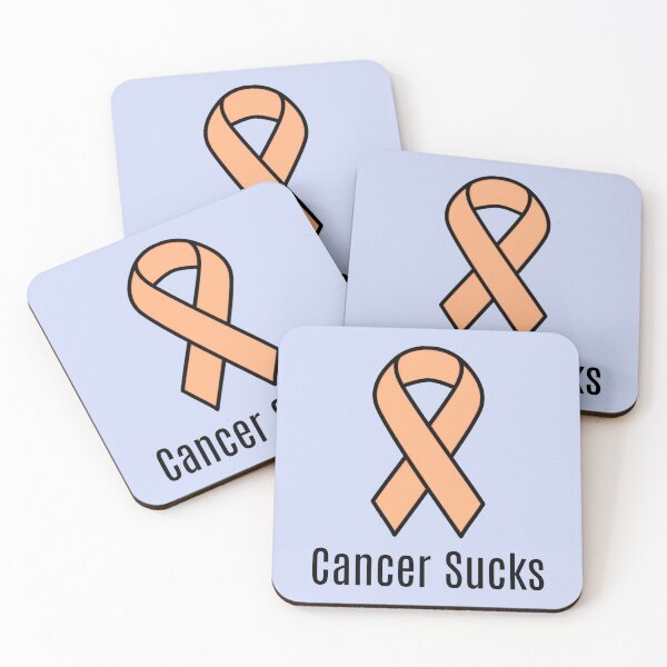 Item preview, Uterine Cancer Sucks Peach Awareness Ribbon designed and sold by Sugar-Magnolia.
