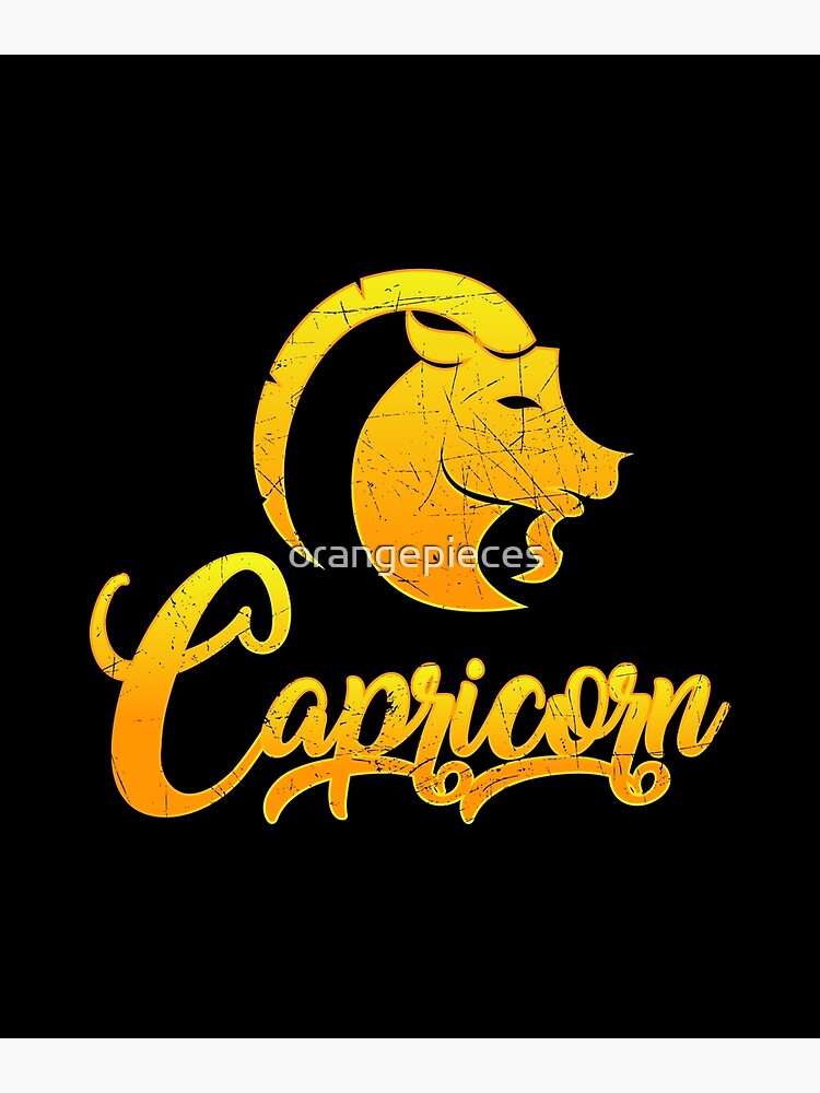 Vintage Capricorn Zodiac Sign Retro Horoscope Birthday Gift Idea