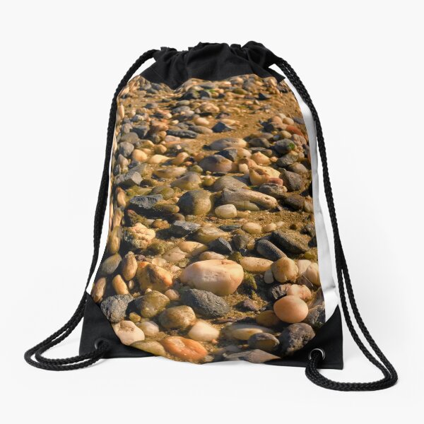 Beach stones Drawstring Bag
