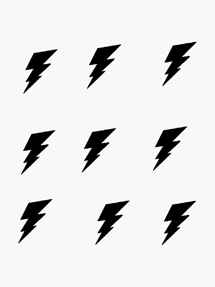 "black lightning bolt sticker pack" Sticker for Sale by margaretpalmer