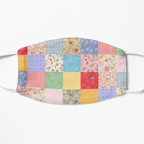 Happy Cottage Patchwork Flat Mask