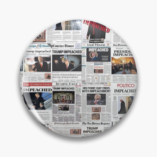 Item preview, Trump Impeached Headlines designed and sold by Montage-Madness.