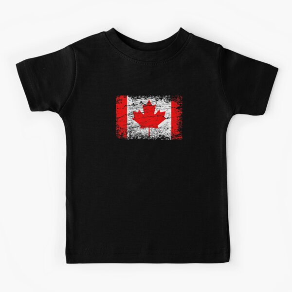 Canada National Flag T Shirt Retro Football KIDS Canadian Maple Leaf TShirt 