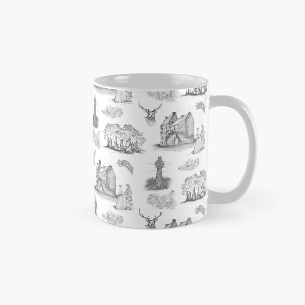 Item preview, Highlander Toile in black, gray and white designed and sold by Sharilea.