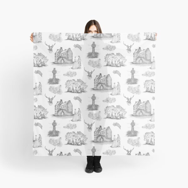 Item preview, Highlander Toile in black, gray and white designed and sold by Sharilea.