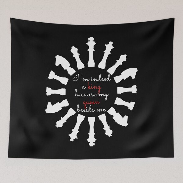 Item preview, Chess couple quote king and queen designed and sold by amr badawy.