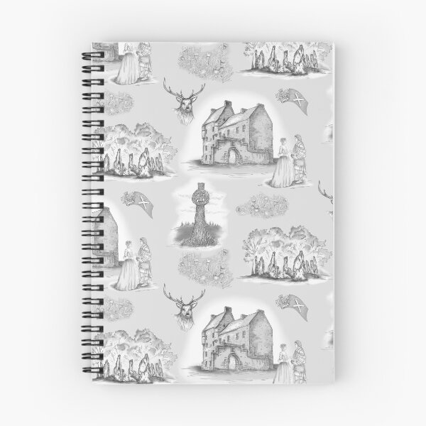 Item preview, Highlander Toile in black, gray and white on soft gray background designed and sold by Sharilea.