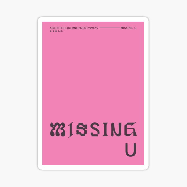 "abcmissing u_part 2" Sticker for Sale by salutcava Redbubble