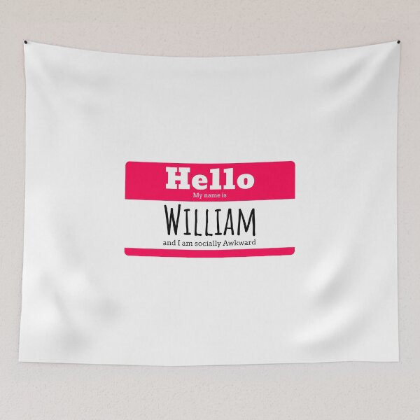 Item preview, Hello I am William and I am socially awkward designed and sold by IcyTees.